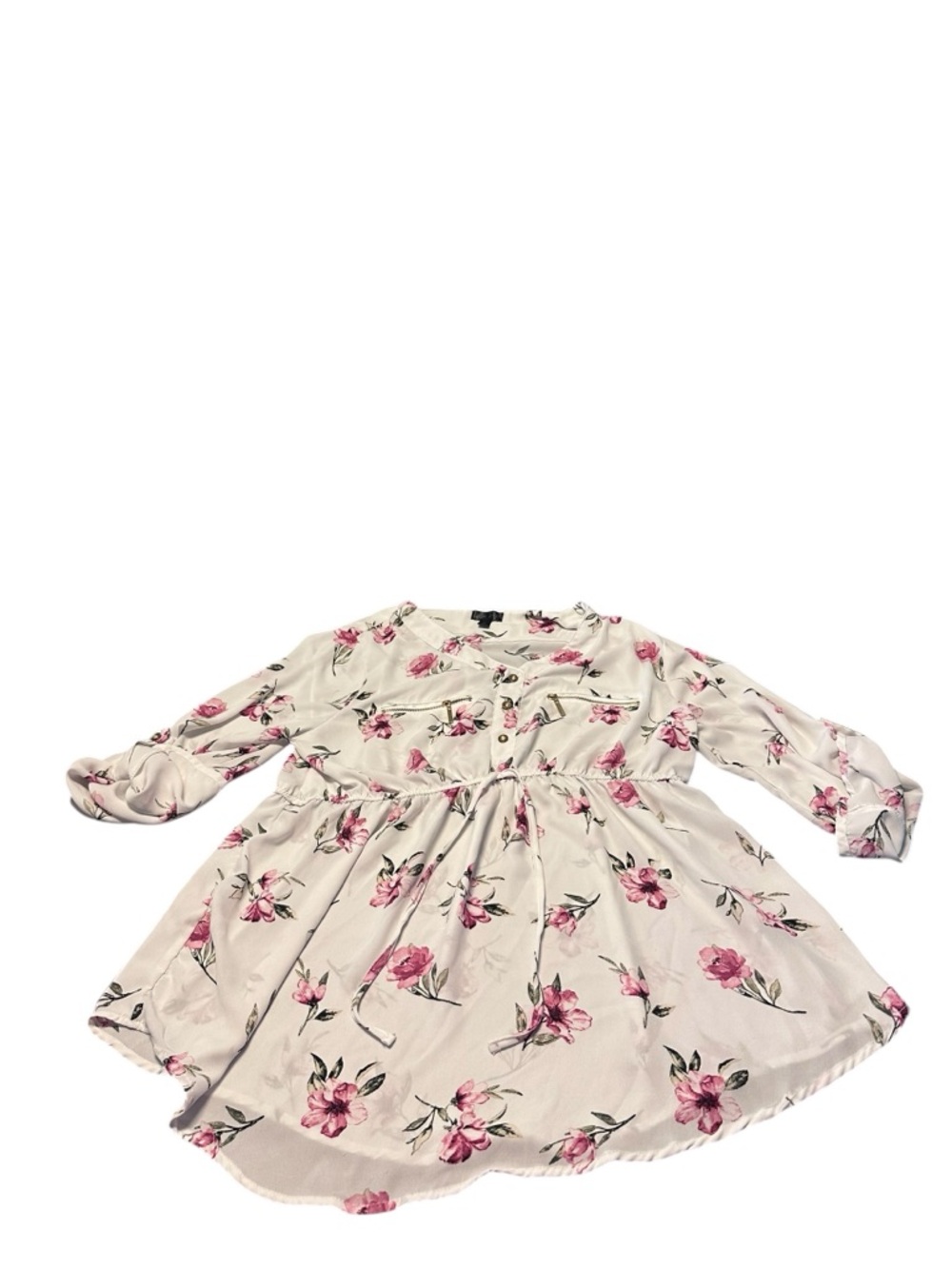Justify Cream blouse with Pink Floral Print